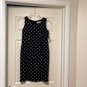 Kasper 2p black with vanilla ice polka dots. NWT